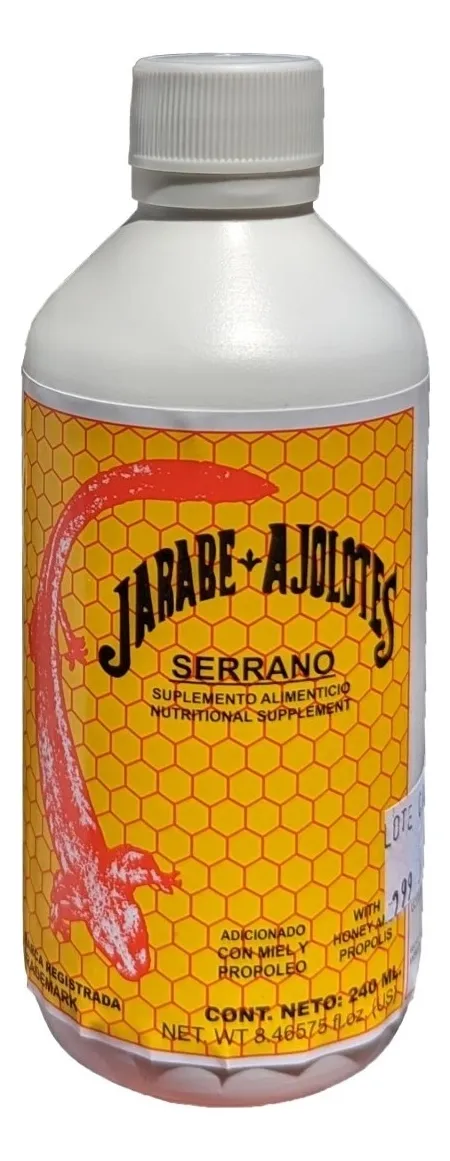 Jarabe Ajolotes Serrano Con Miel Y Propóleo 240ml